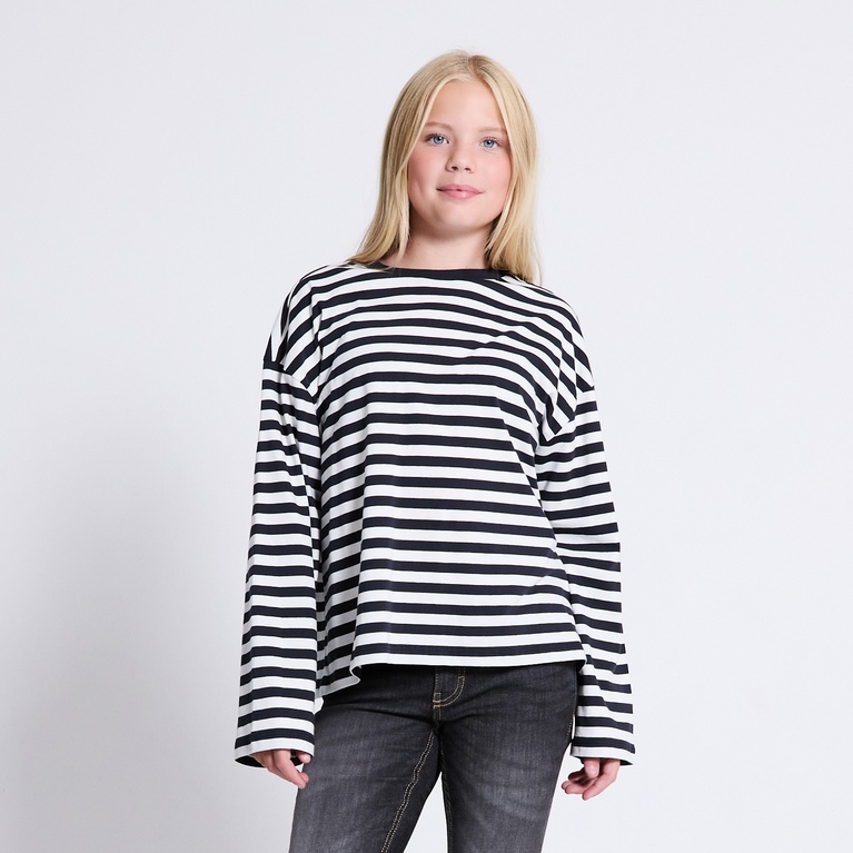 Striped longsleeve tee "Ammie star" Navy